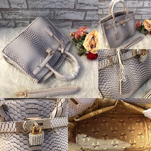 HB SL snake leather full diamond