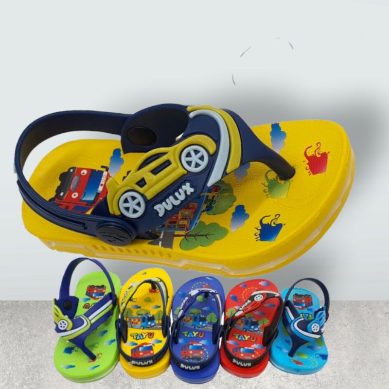 sandal laki-laki tali belakang tayu20-25 motif mobil 193e