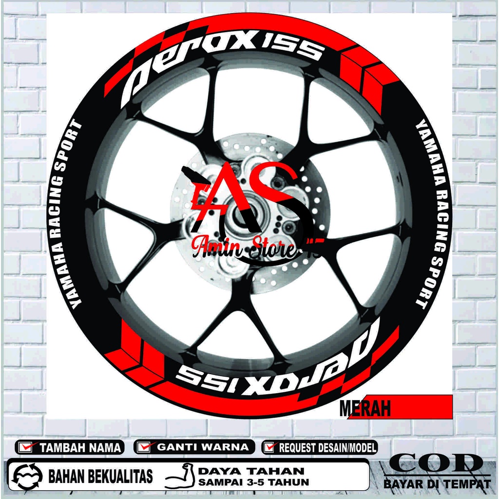 Stiker Velg Aerox / Lis Velg Variasi Aerox / Stiker Variasi Velg Yamaha Aerox