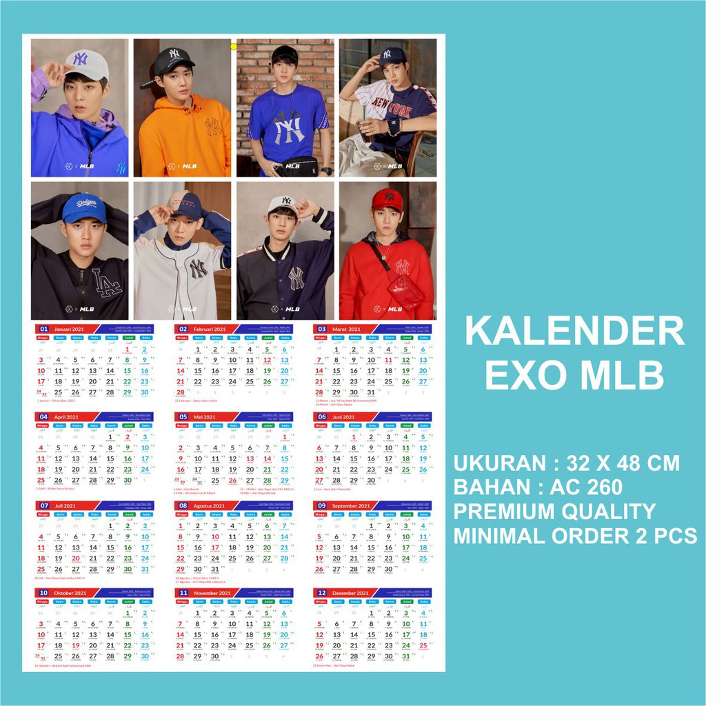 (READY STOCK) KALENDER 2023 - EXO MLB - KALENDER KPOP MURAH