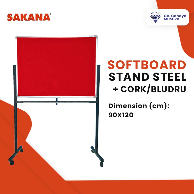 

Jual Papan Softboard Stand Steel Cork Papan Pin Sakana 90x120 Malang