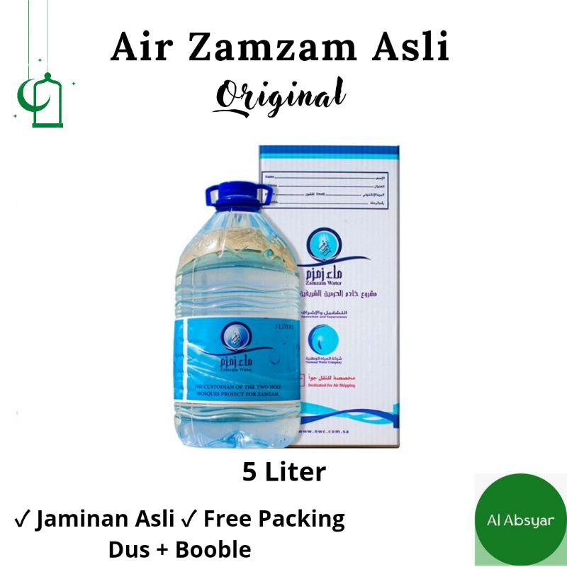 

Air zamzam 5 Liter Asli Original Oleh Oleh Umroh Haji Air Zam Zam Asli Dijamin Asli Original Makkah Madinah Al Haramain Kurma Alif Timur Tengah zam zam Murah Asli Tanah Abang Air Suci Air alkali air terbaik di dunia mineral