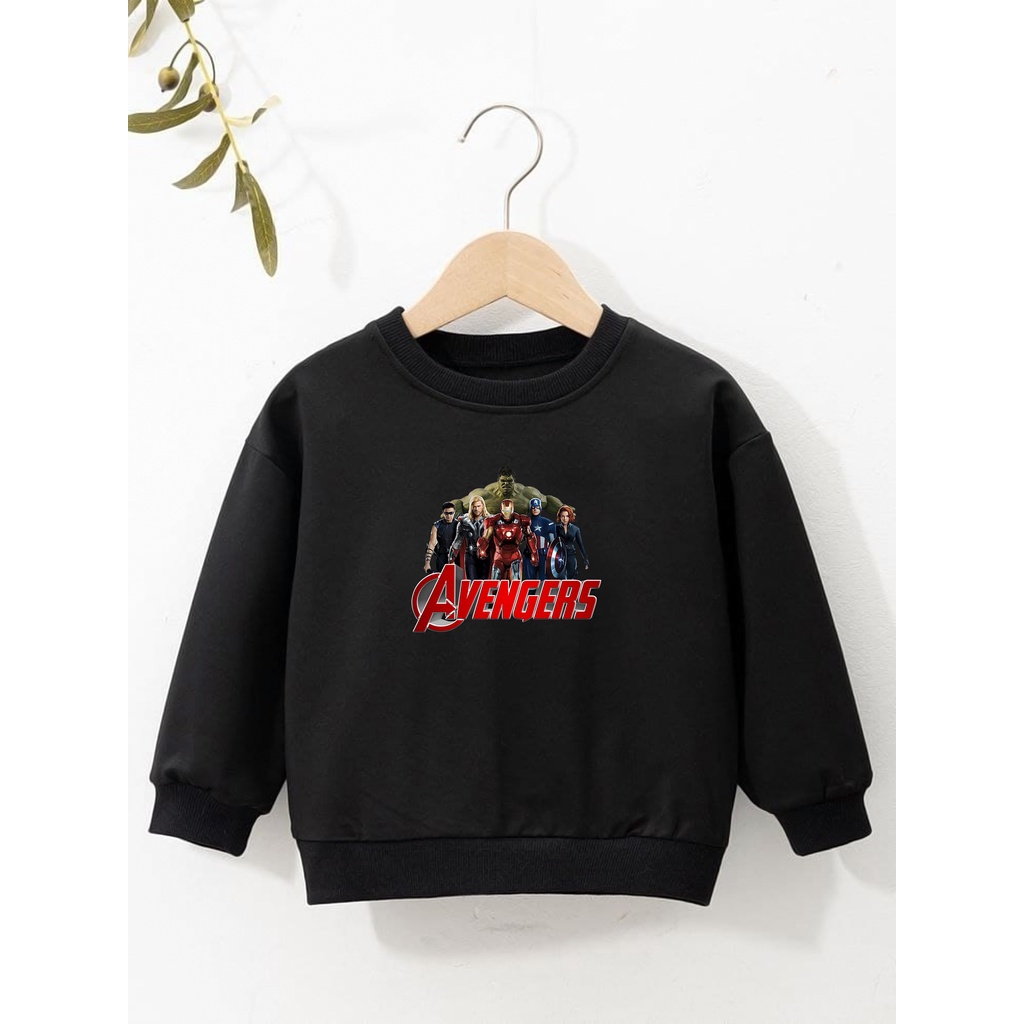 sweater anak laki laki perempuan usia 2 - 12 tahun jaket switer crewneck marvel distro