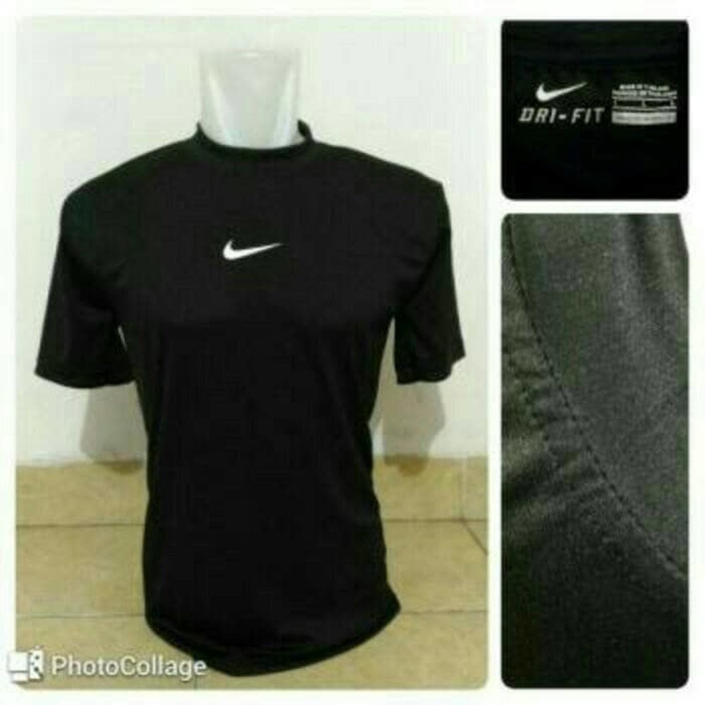 Baselayer Shortsleeve Nike  Hitam Baju  Futsal  Baju  