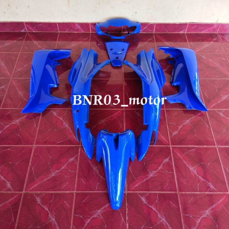 Cover Body full body Halus Motor Suzuki Smash 110 lama Biru