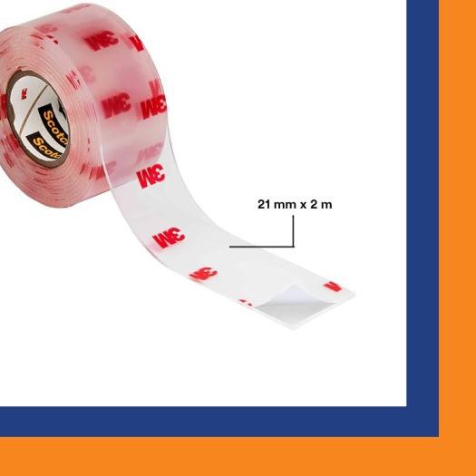 

➧ Double Tape - Scotch 3M - Mounting Tape Outdoor Clear 4010C 21mmx2M ◙