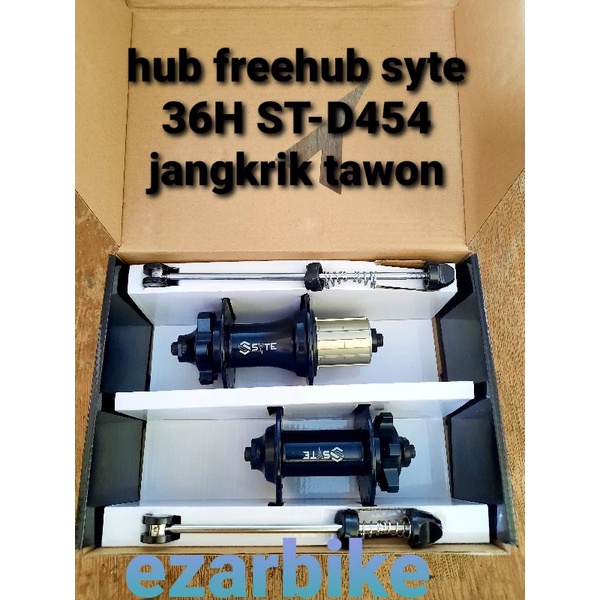 Hub freehub SYTE bearing 36H suara tawon seri produk ST-D454 alloy hitam