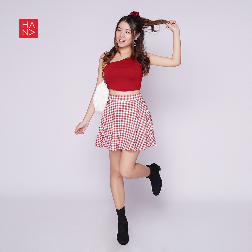 Hana Fashion - Yena Mini Skirt Printing Rok Mini Wanita Korea - SK175