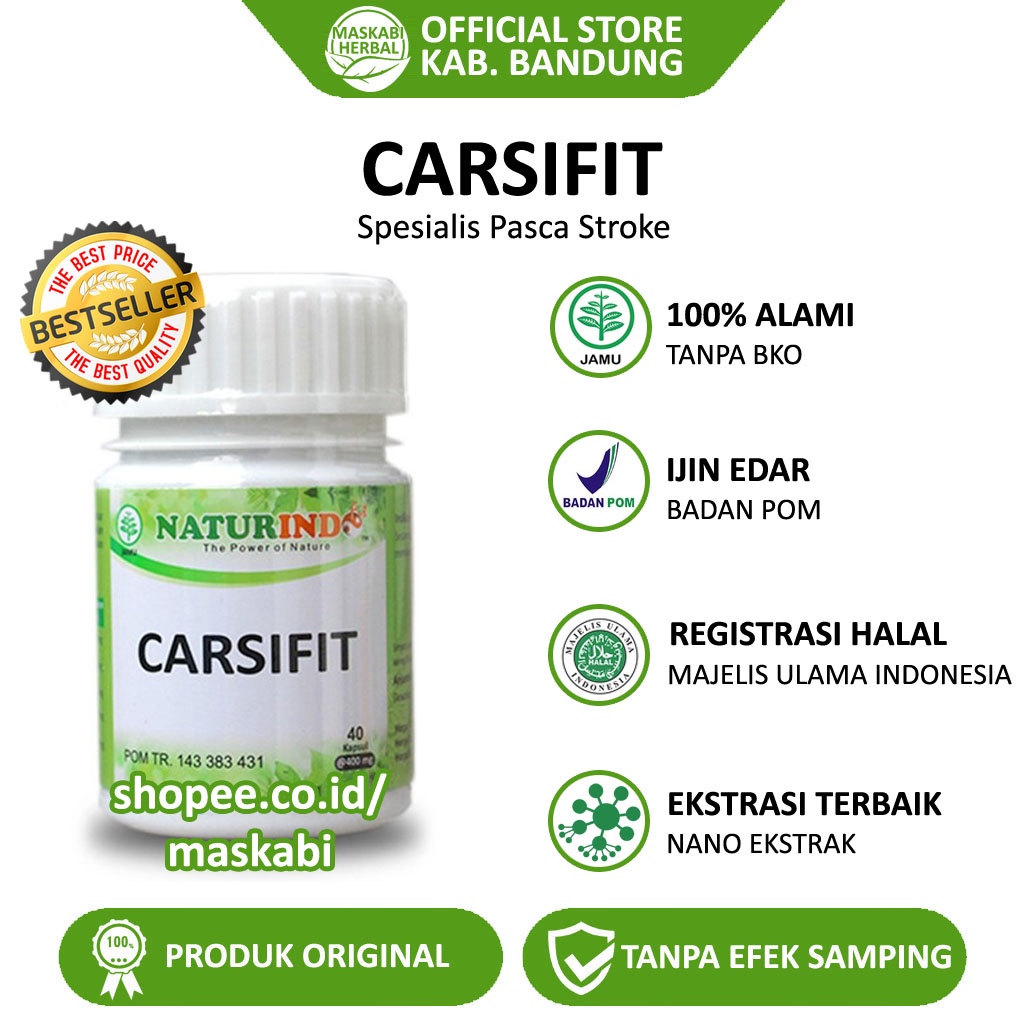 Carsifit Obat Herbal Pasca Setroke Strok Setruk Struk Melancarkan Peredaran Darah-1