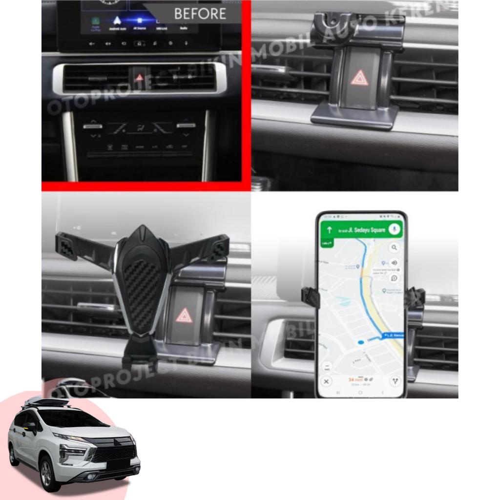 Phone Holder Xpander / Xpander Cross 2021 2022 Up Hitam Carbon