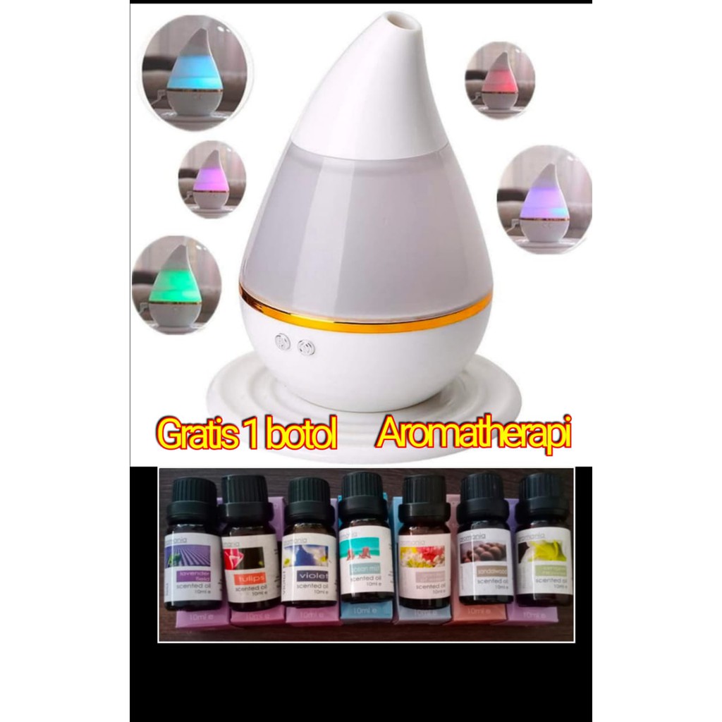 Diffuser 7 colour led/ Humidifier - Pelembab udara ruangan - 7 warna warni -home rumah, motif