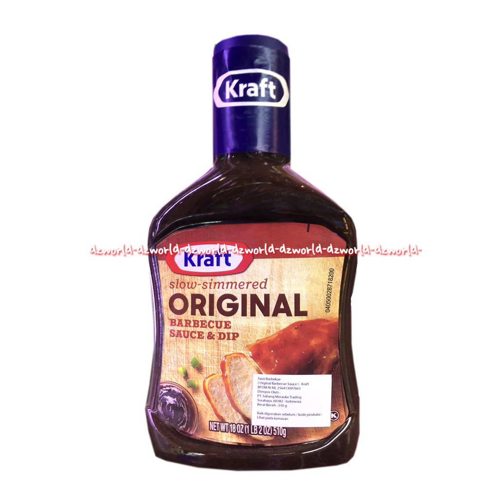 Kraft Slow Simmered Hicory Smoke Barbecue Sauce Dip Saus BBQ Barbeque 510gr