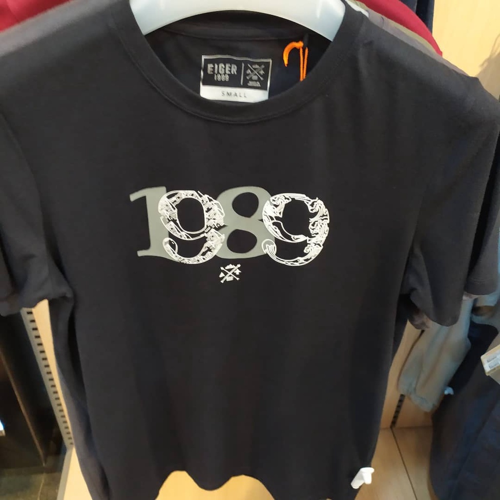 Kaos Eiger X Vibed Tshirt Black Hitam 91000 5634 Original Cowok