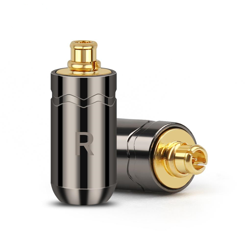 1 Pasang Adapter Konektor Jack Audio Earphone Mmcx Pin Bahan Aluminum Alloy Lapis Emas Untuk Se846 Se525 W60 W80