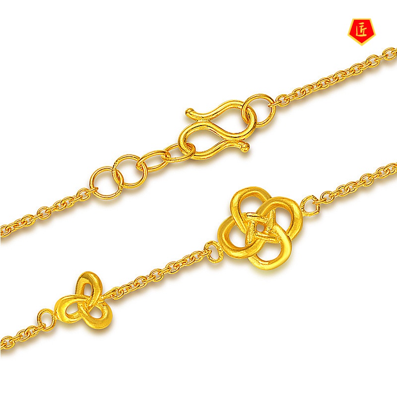 [Ready Stock]Creative Elegant Knotted Gold Bracelet