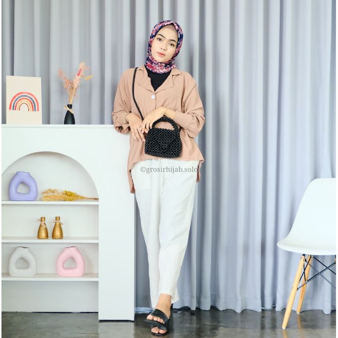 (MGA) BLOUSE BICITA FULL KANCING DAILY BUSUI WANITA BLOUSE AIRFLOW