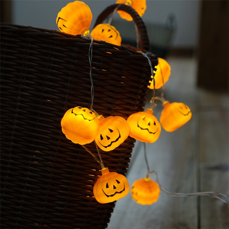 Lampu Tumblr LED Model Labu Halloween Panjang 1 / 3m Tenaga Baterai Untuk Dekorasi DIY/Hot Sale