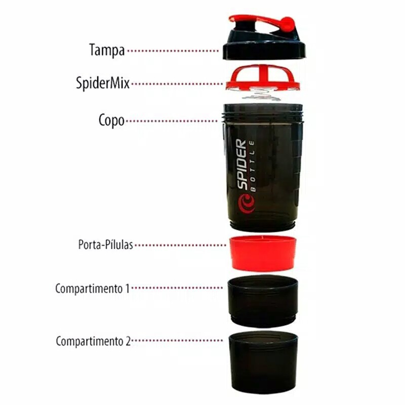 Botol Minum Shaker Spider Fitness Gym Botle Shaker Spider 600 Ml