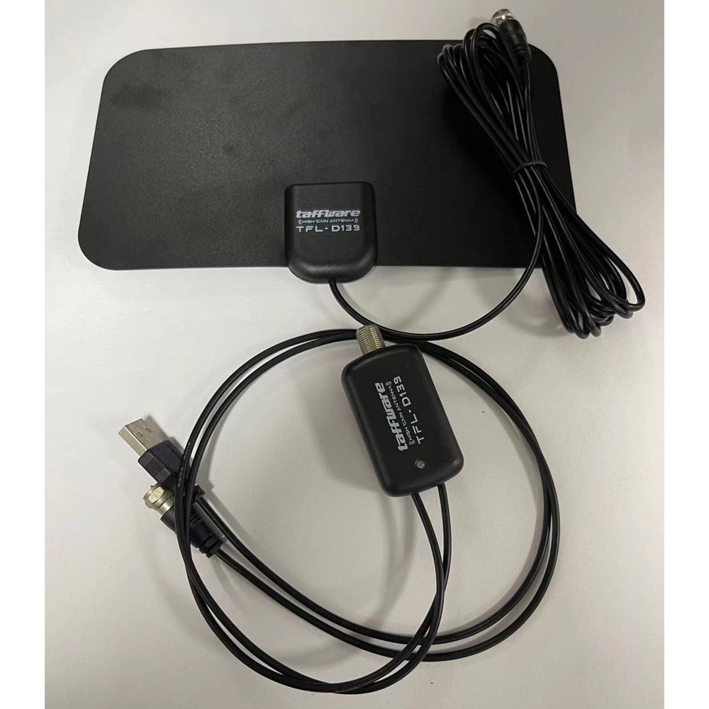 Antena TV Digital  TFL-D139 DVB-T2 4K High Gain 25dB Type USB with Signal Booster Amplifier - Black