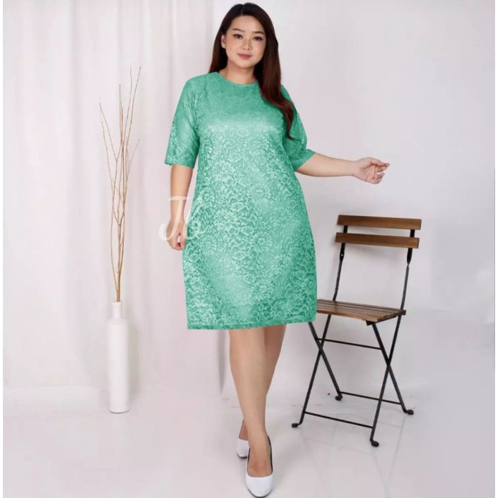 FWG - DRESS CINTYA BRUKAT / DRESS WANITA / DRESS / BAJU DRESS WANITA TERBARU / DRESS BRUKAT