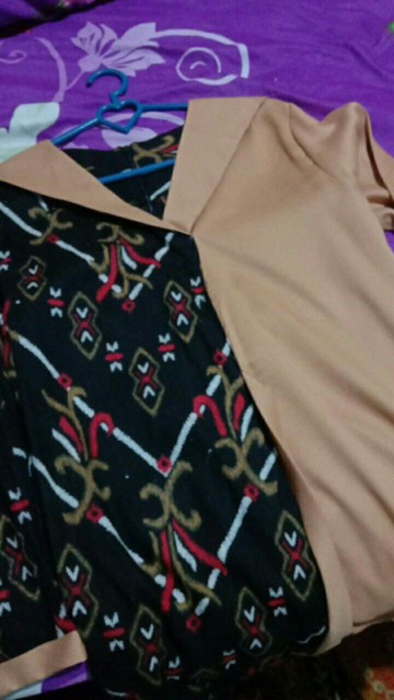 Atasan Batik Wanita Motif Kantoran Size M L Xl