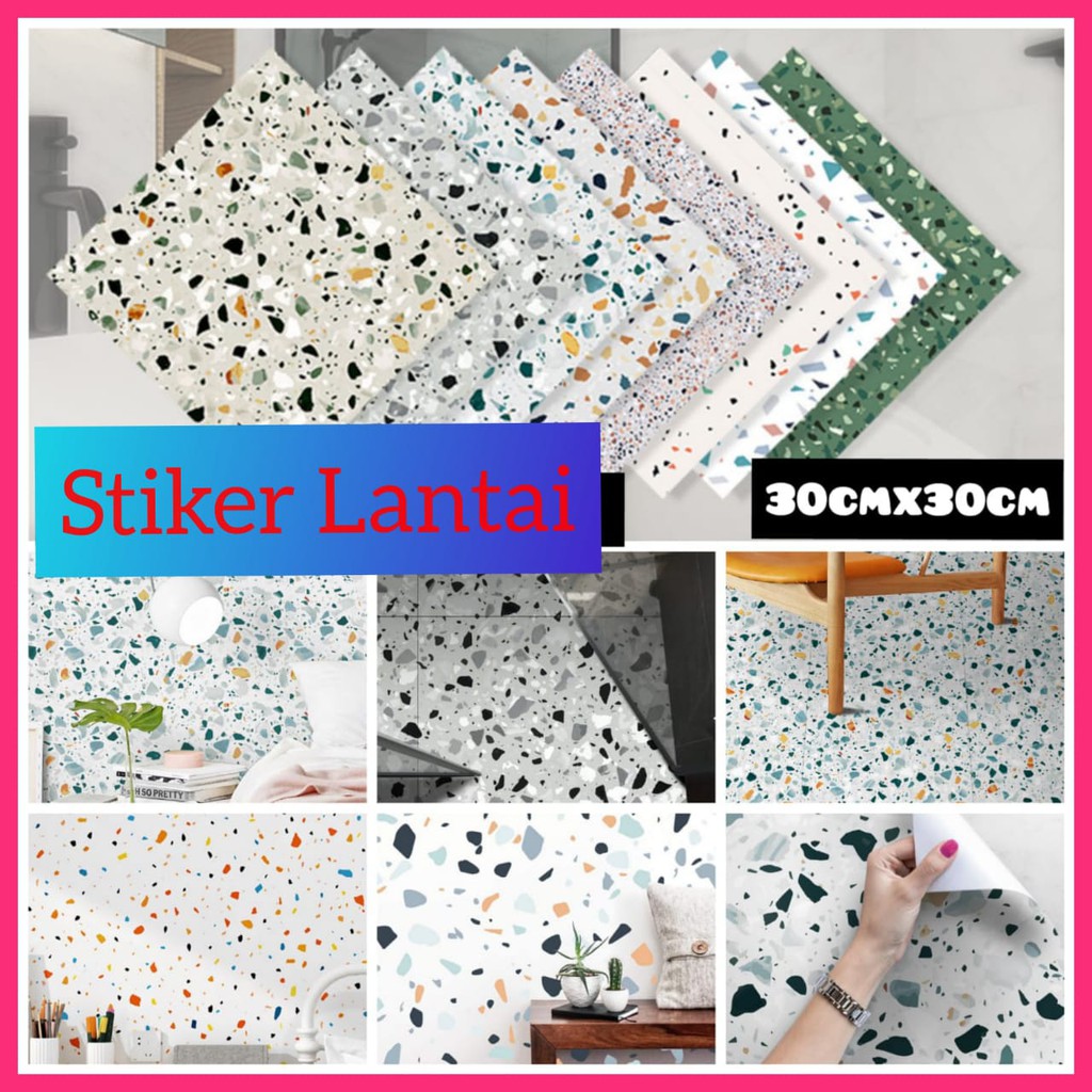 TRZ STICKER STIKER KERAMIK DINDING MOTIF TEGEL ANTI AIR KAMAR MANDI STIKER STICKER SETIKER LANTAI DINDING KERAMIK MOTIF MODEL TERRAZZO TERAZO TERASO KRAMIK WALLPAPER DEKORASI DECOR KAMAR MANDI TEMBOK DAPUR MINIMALIS MODERN DEKOR KITCHEN SET MOZAIK VINTAGE