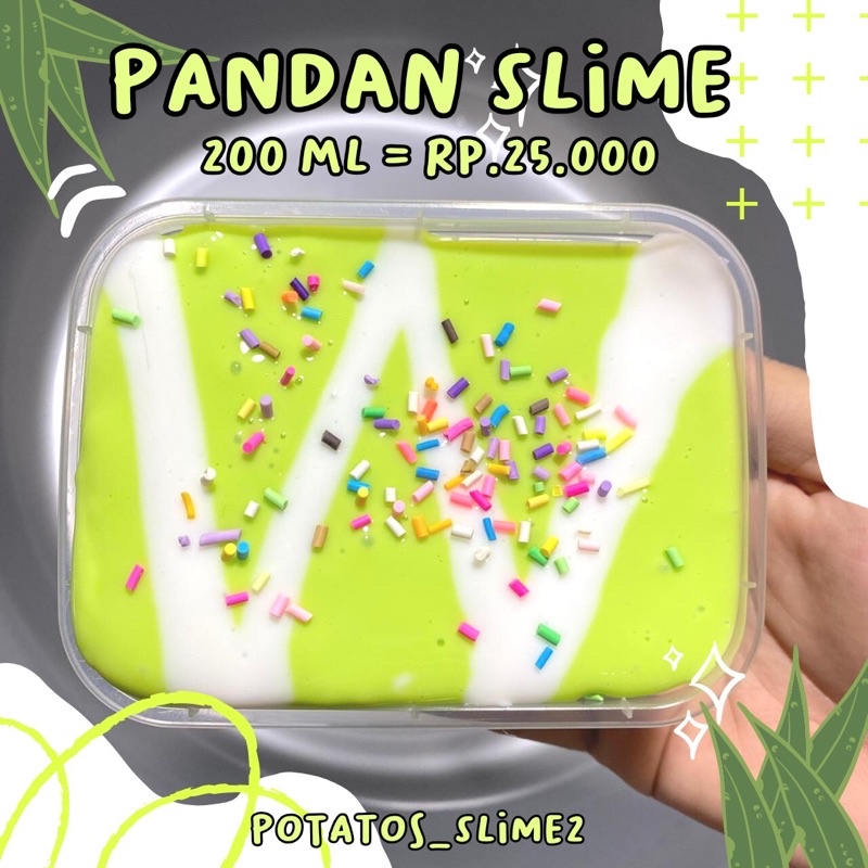 Pandan Slime by Potatos_Slime2 | Termurah slime Potatos