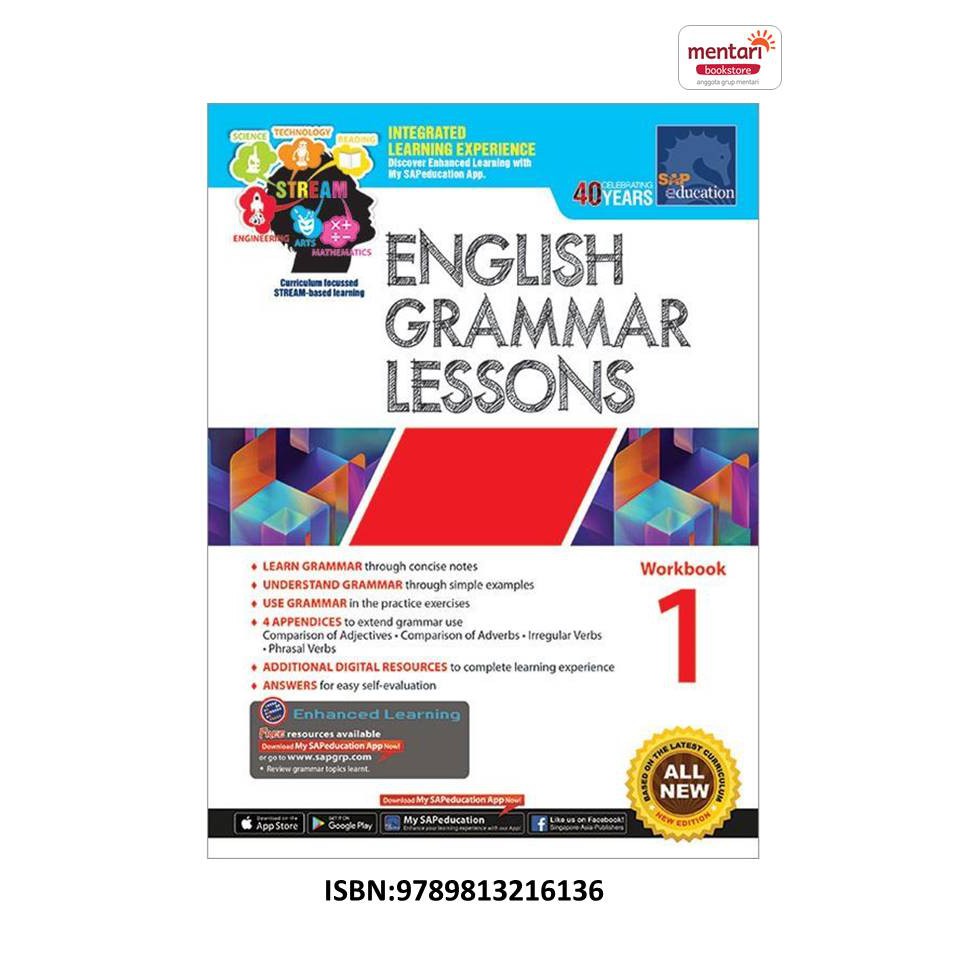 

English Grammar Lessons Workbook | Buku Latihan Bahasa Inggris SD