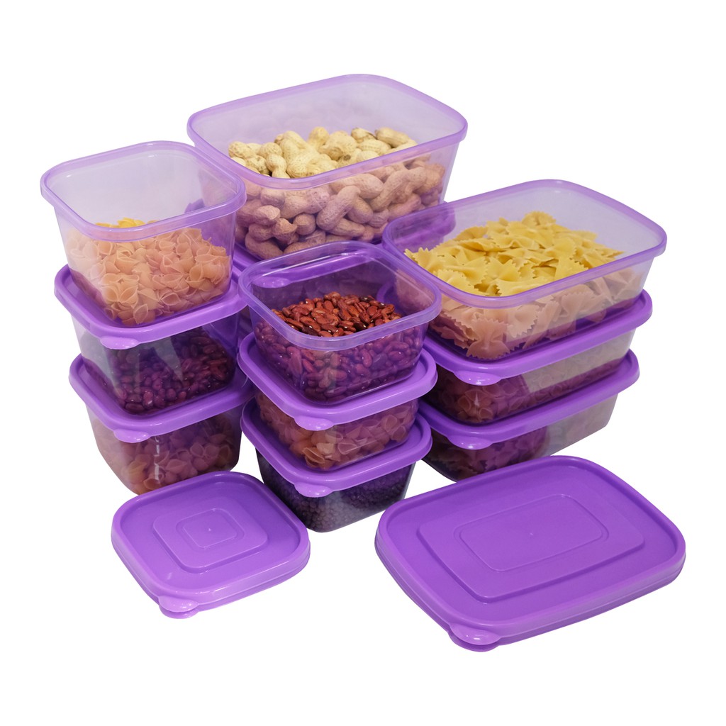 TOPLES SET CALISTA RUMOI PREMIUM 12PCS FULL COLOUR TOPLES SET TEMPAT MAKANAN FOOD CONTAINER SET FOOD PREPARATION TOPLES PENYIMPANAN KULKAS DAN FREEZER SET WADAH SAYUR DAN BUAH BUAHAN