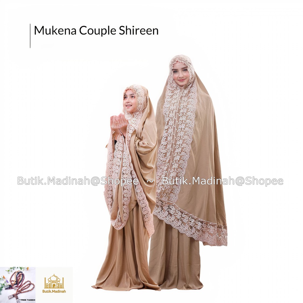 BUTIK.MADINAH MUKENA IBU ANAK SHIREEN RAYON RENDA MEWAH