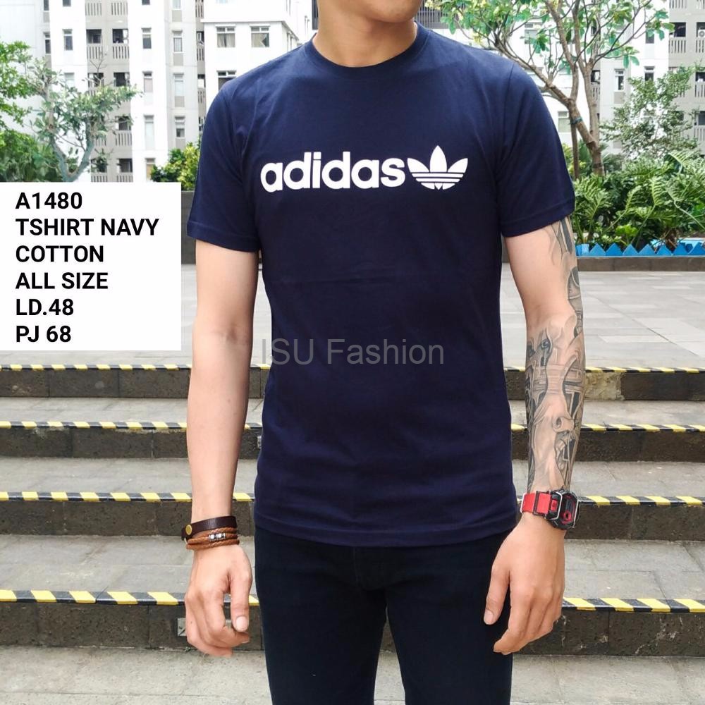 Kaos distro kaos pria baju pria kaos adidas putih