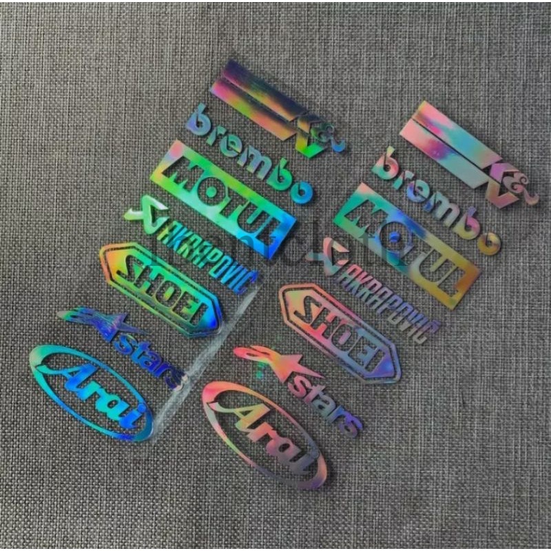 1SET STICKER HOLOGRAM, STICKER SPONSOR ROAD RACE, SUPER BIKE, RACING, TRAIL MOTOGP GSX NINJA R25 R15