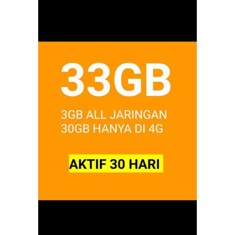 voucher data tri 33GB 66GB