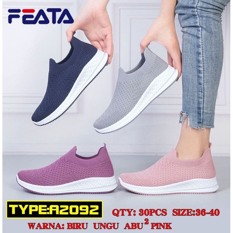 sepatu wanita sneakers import Korean version Feata A 2092 anti selip