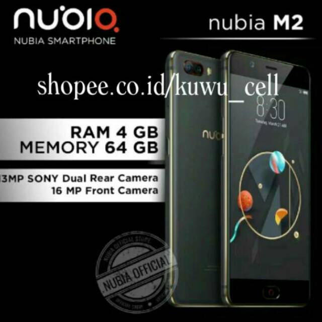 NUBIA M2 SE (Special Edition) DUAL CAMERA RAM 4GB/64GB NEW