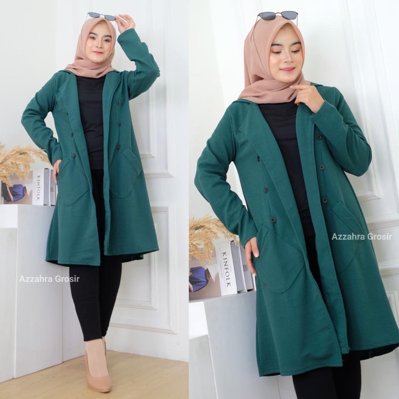 Cleva Cardi LD100+ Blazer Wanita Korea Outer Long Cardigan Panjang Wanita  / R.1 - 315-6337