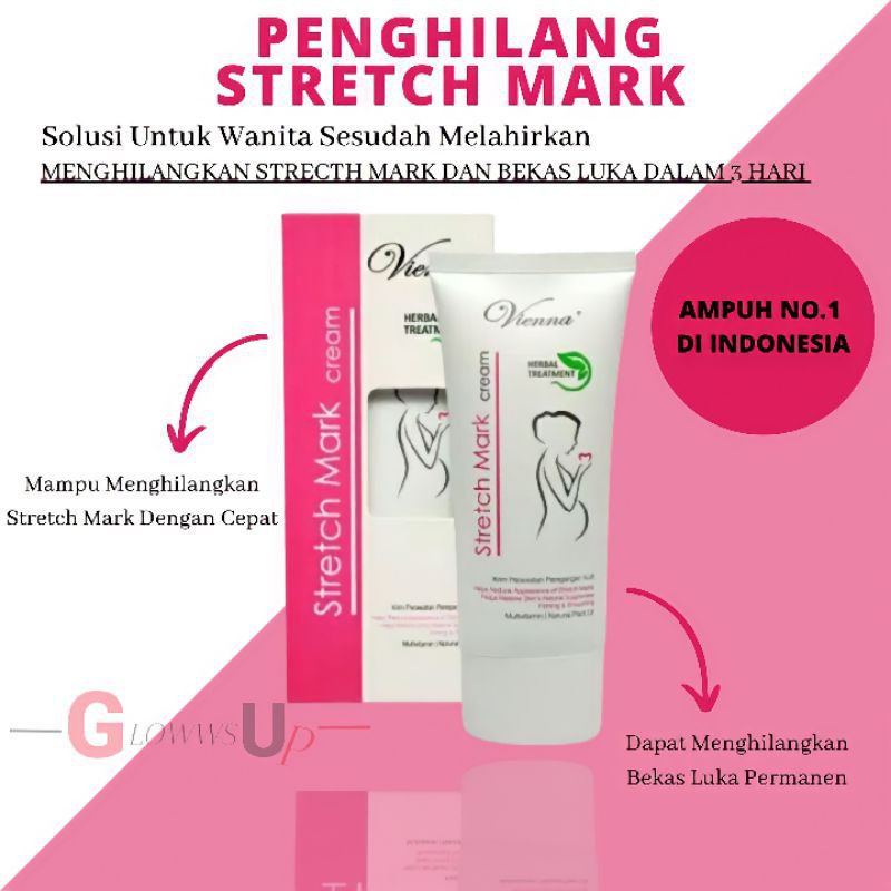 [rumahbayipdg] Vienna cream ORIGINAL penghilang Stretch Mark/Garis perut /selulit