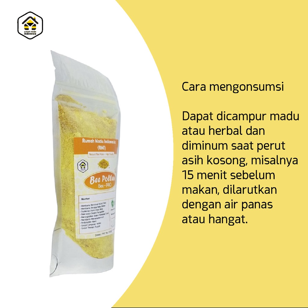 Bee Pollen Powder Organic Food Honeys Bee Pollens Tepung Sari Bunga Fresh &amp; Natural | Bee Polen  100 Gram