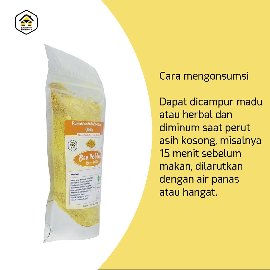 Bee Pollen Powder Organic Food Honeys Bee Pollens Tepung Sari Bunga Fresh &amp; Natural | Bee Polen  100 Gram