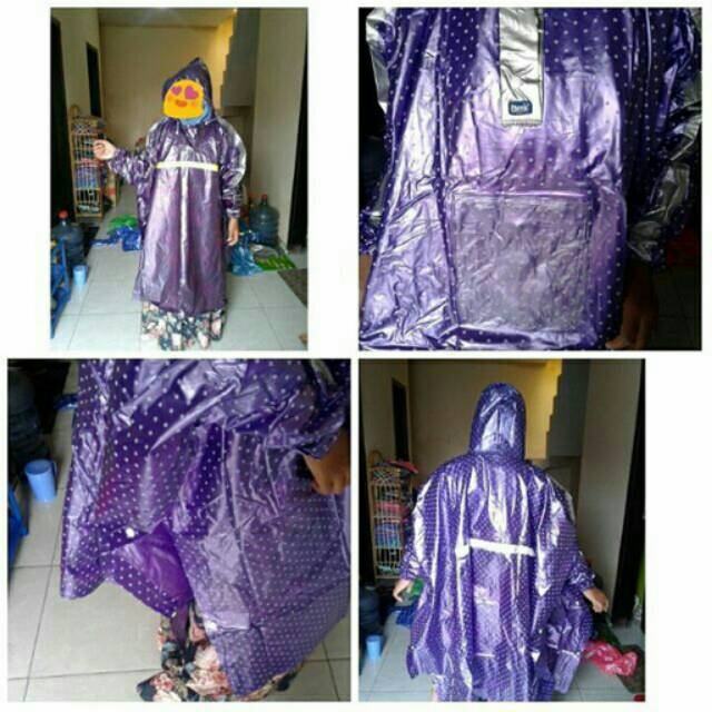 JAS HUJAN MANTEL KALELAWAR PONCO WANITA PLEVIA MURAH UNGU