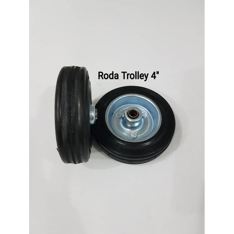 Roda Saja 4&quot; inch Hitam / Roda Etalase Trolley Gerobak Perpcs