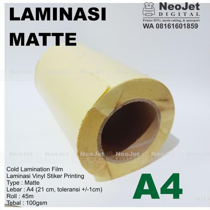 

Favorit] Laminasi Dingin Doff Matte Buram Ukuran A4 Roll 21Cm X 50 Yard Murah