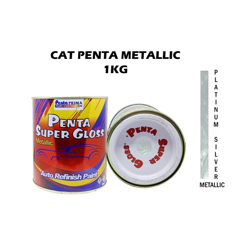 CAT PENTA PLATINUM SILVER 1 Kg - cat mobil silver - cat penta silver - cat penta super gloss - cat silver metalik