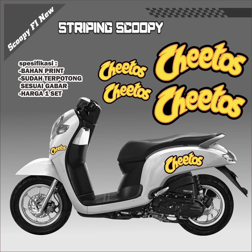 Sticker Scoopy Stiker Scoopy Aksesori Motor Keren Stiker Aesthetic Motor Sticker Motor