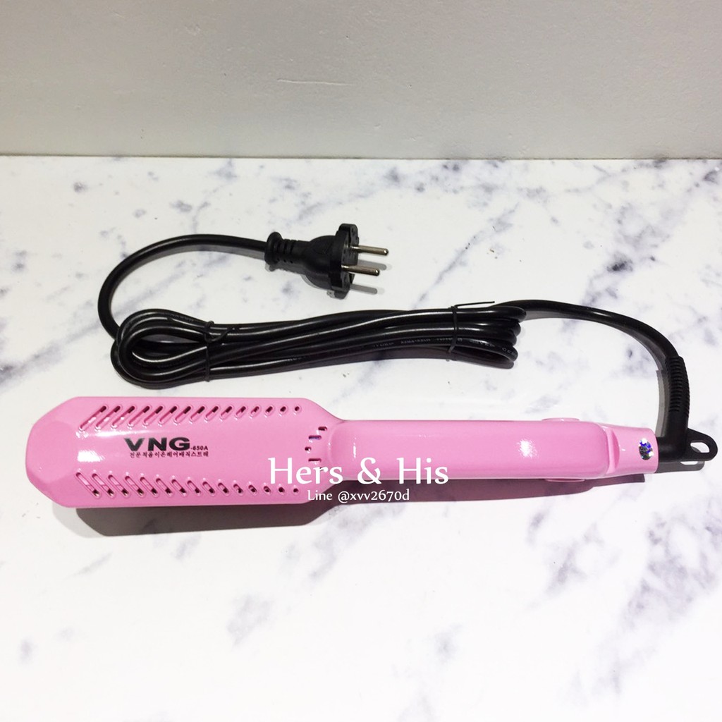 VNG Professional Ionic & Ozonic Hair Straightener - Catokan Ion Teknologi Korea - VNG 650A Pink