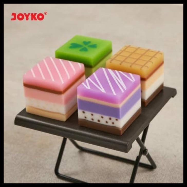 

Penghapus Joyko Bentuk Cake Er117 25X25X22Mm 1 Pack Isi 32 Buah