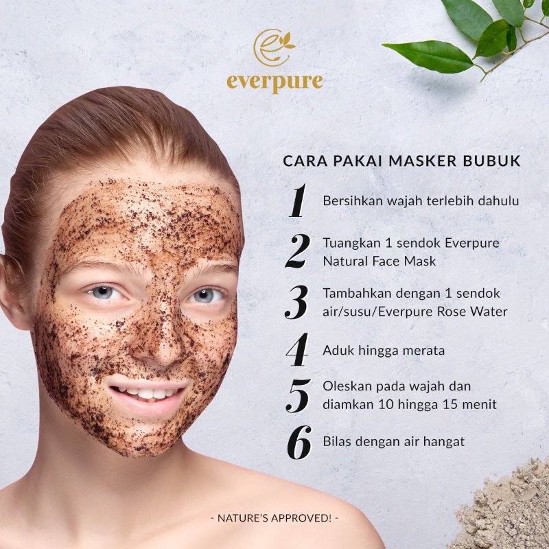 EVERPURE 100% Natural Face Mask Masker Bubuk 25gr