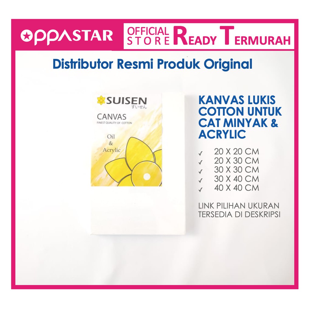 

Kanvas Lukis Canvas Paint Akrilik Cat Minyak Premium Cotton 20 x 20