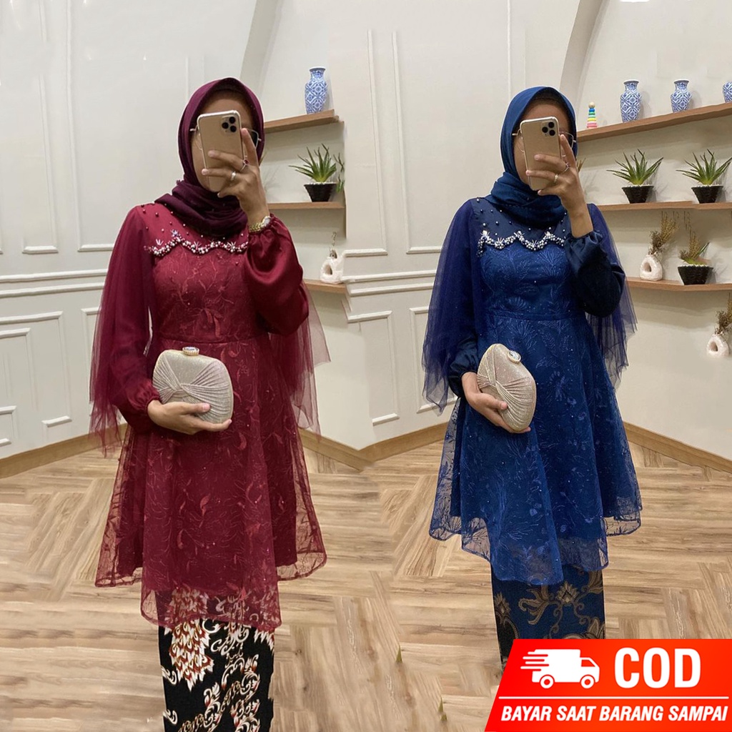 PRODUK TERBARU | KEBAYA WISUDA MODERN - KEBAYA WANITA BAHAN BRUKAT - KEBAYA PESTA TUNANGAN LAMARAN - OUTFIT KONDANGAN SERAGAM BRIDESMAID KEKINIAN
