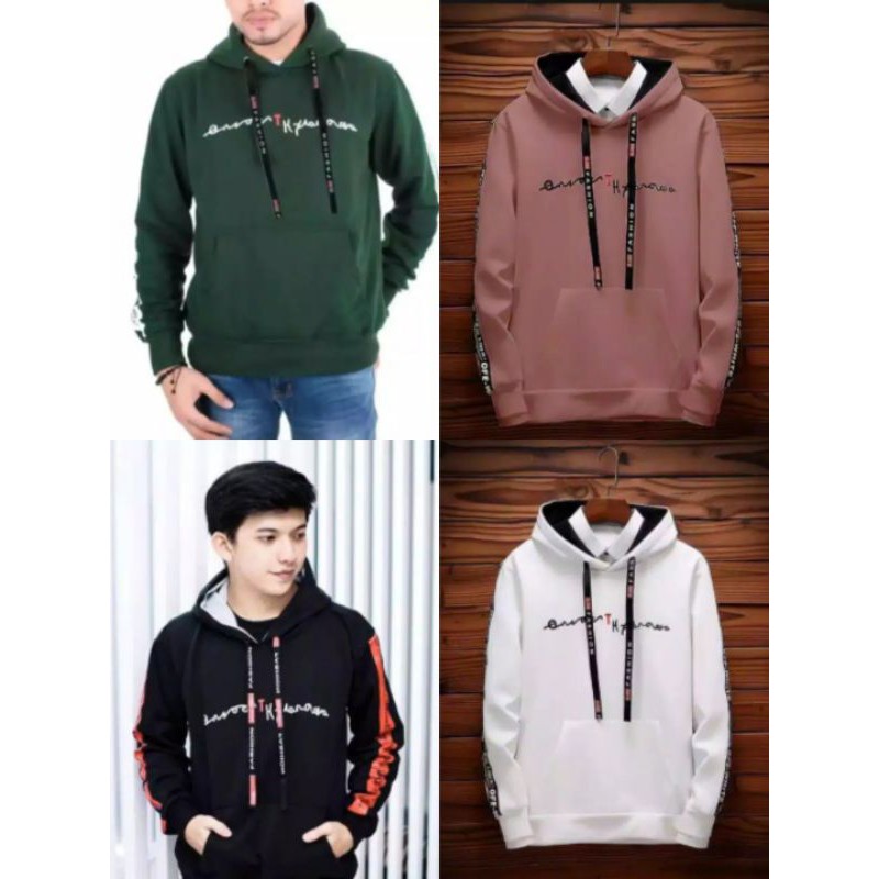 DEAS OFFWHITE HOODIE .JAKET HOODIE PRIA |SWETER MURAH KEKINIAN